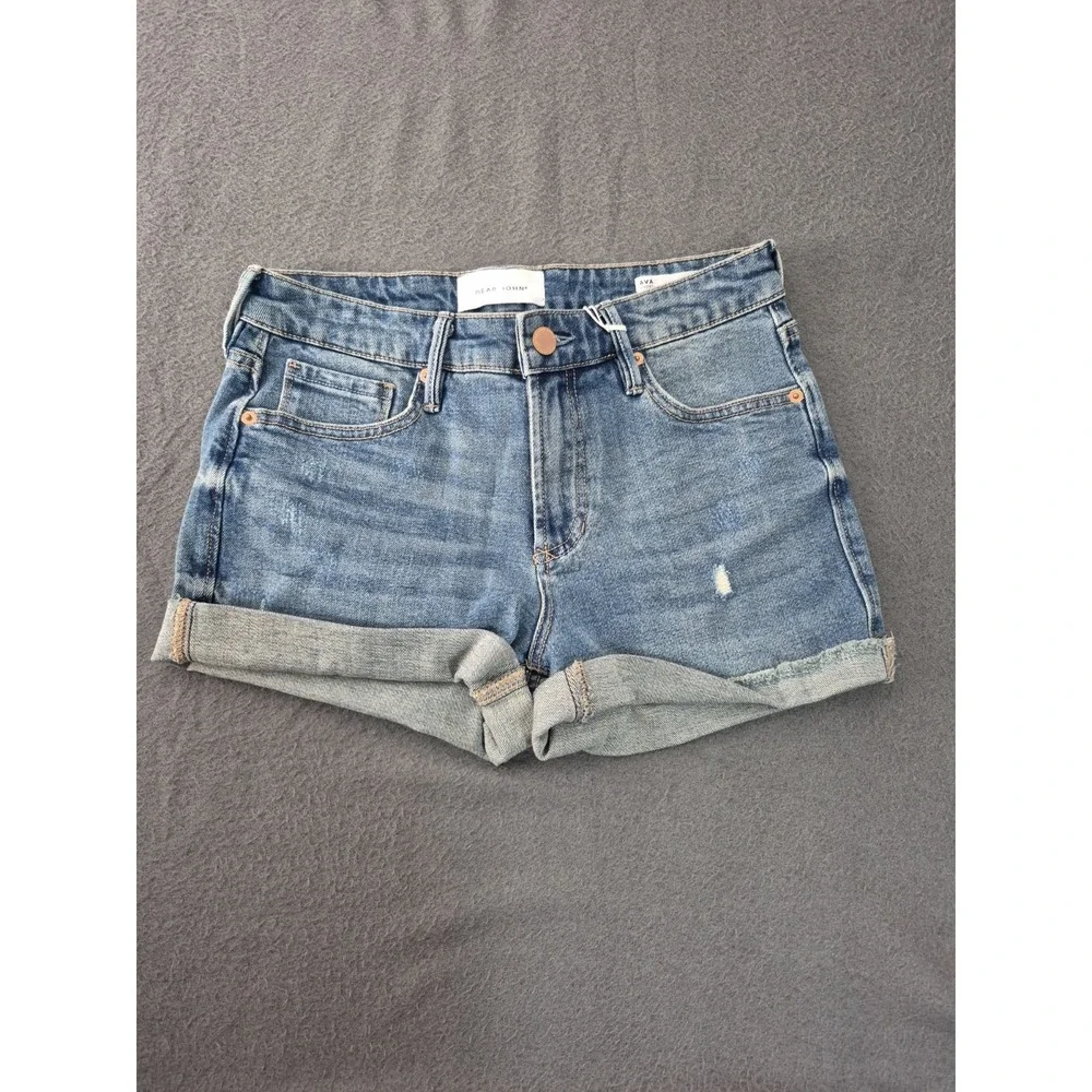 NWT Dear John AVA High Rise Roll Up Hem Shorts Denim Cotton Womens Sz 28 Casual
